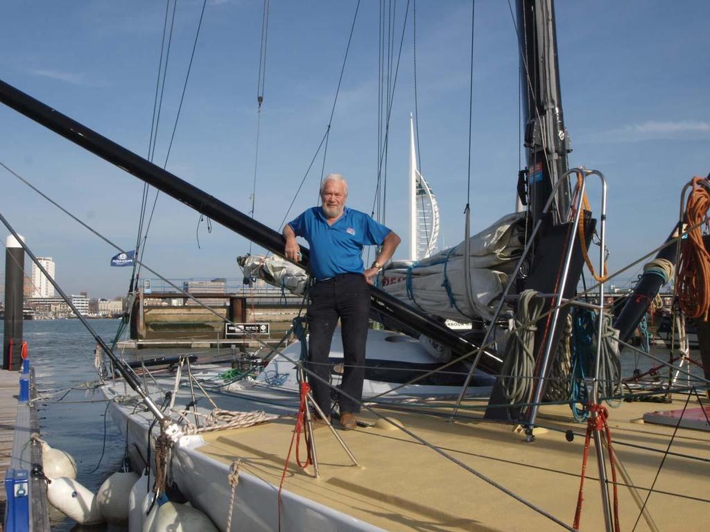 Sir Robin on his yacht Grey Power © Clipper Ventures